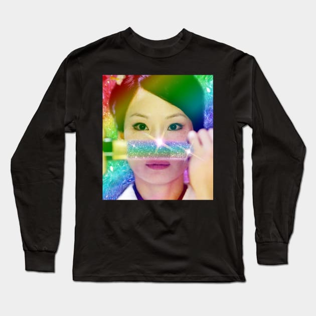 O-Ren Ishii Rainbow Katana Long Sleeve T-Shirt by SATVRNAES